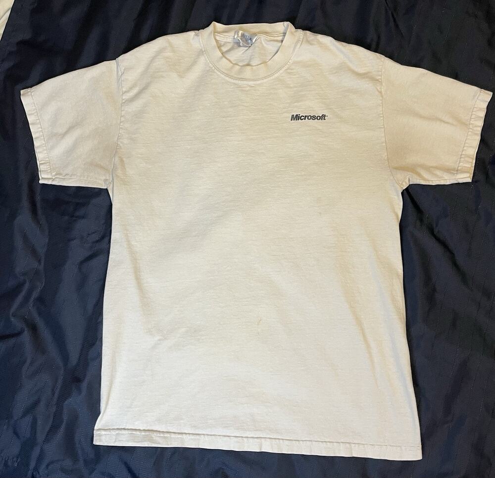 Vintage Microsoft Corporate Promo Tshirt Port And Company Size Medium